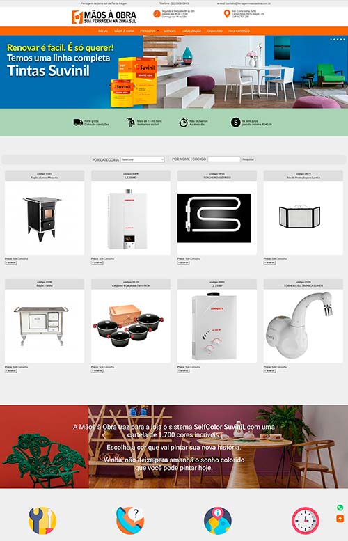 Ferragem Mãos a Obra - Criação Sites Rápidos